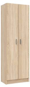 Armoire rangement 2 portes H180 cm Marron - Bois manufacturé - 37 x 180 x 73 cm