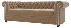 Sofa Karl 3-Sitzer Chesterfield Beige