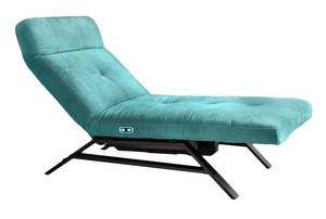 Chaise longue AMERIVA Velvet Vert émeraude - Noir