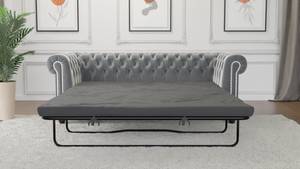 Sofa Karl 3-Sitzer Chesterfield Grau