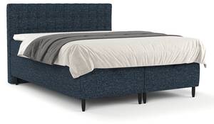 Premium Boxspringbett Milo Marineblau - 140 x 114 x 212 cm