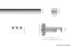 Gardinenstange Easy 1 lfg. Grau - Breite: 490 cm