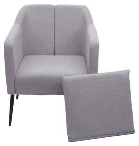 Fauteuil de salon H93a Gris - Textile - 70 x 92 x 70 cm