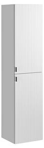 Armoire haute LEONARDO HC35 2D Blanc - Bois manufacturé - Matière plastique - 35 x 150 x 32 cm