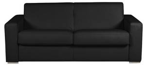 Schlafsofa DELECTEA Schwarz - Echtleder - 100 x 84 x 200 cm