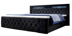 Boxspringbett Gloria Schwarz - Breite: 200 cm - H2