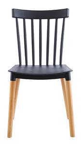 Lot de 4 chaises VICTORIA Noir - Matière plastique - 47 x 81 x 56 cm