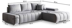 Ecksofa ALESE R-S Braun - Ecke davorstehend rechts