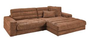 Ecksofa LANA Sofa Cord Recamiere Braun - Ecke davorstehend rechts