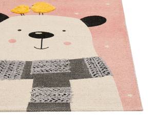 Tapis enfant TAPAK Beige - Gris - Rose foncé - Blanc - Jaune - Fibres naturelles - 80 x 1 x 150 cm