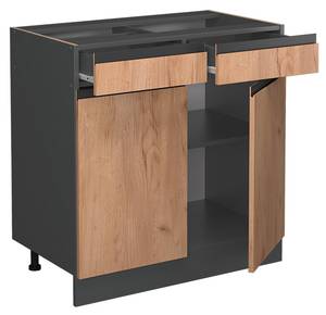 Meuble cuisine R-Line 39723 Anthracite - Imitation chêne truffier de sonoma