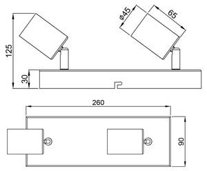 Deckenstrahler Minda Silber