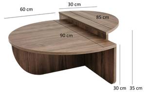 Wohnzimmertisch Canopus Eiche Antik Dekor - Holzwerkstoff