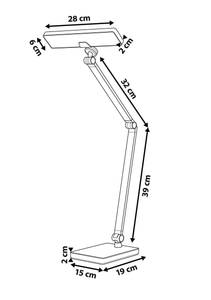 Bürolampen LACERTA Silber