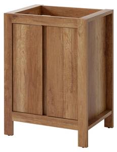 Armoire sous lavabos CLASSIC CUW60 2D Marron - Bois manufacturé - 60 x 79 x 46 cm