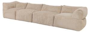 Sitzsack Ecksofa Tetra Modular, 4-tlg Beige - Kunststoff - 88 x 65 x 88 cm