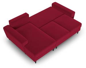 Schlaf-Ecksofa + Box MOGHAN 4 Sitzplätze Rot