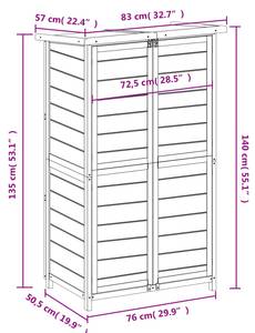 Remise à outils de jardin 3028700 Marron