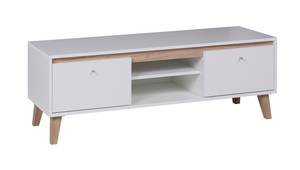 TV-Schrank DUNVOS Braun - Weiß - Holzwerkstoff - 135 x 47 x 40 cm