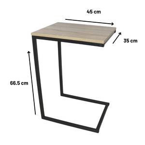 Beistelltisch Quadratisch Holz Schwarz Schwarz - Holzwerkstoff - 35 x 67 x 45 cm