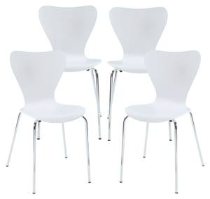 4 chaises de salle à manger Essunga Blanc