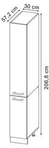 Hochschrank R-Line 47592 Schwarz - Weiß