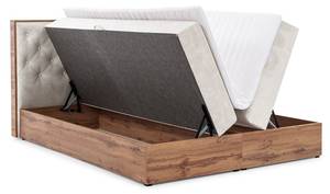 Boxspringbett MAXIMO in Stoff Überlänge Schwarz - Breite: 149 cm