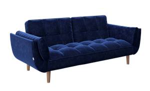 PLAYBOY Schlafsofa, 3-Sitzer, SCARLETT Blau - Nachtblau