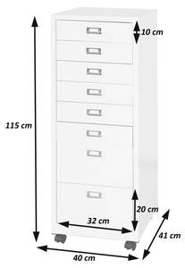 Rollcontainer L49 Weiß