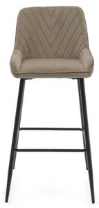 Barhocker VASTO Velour Beige - Hellbraun