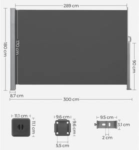 Seitenmarkise Karat Höhe: 180 cm