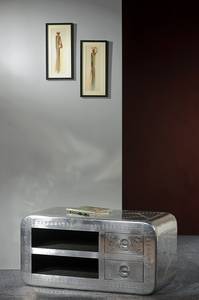 AIRMAN Lowboard Silber - Holzwerkstoff - Metall - Massivholz - Holzart/Dekor - 100 x 50 x 45 cm