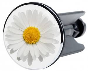 Waschbeckenstöpsel Daisy Weiß - Kunststoff - 4 x 7 x 7 cm