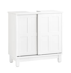 Meuble sous lavabo BZR142-W Blanc - Bois manufacturé - Bois massif - Bois/Imitation - 60 x 61 x 30 cm