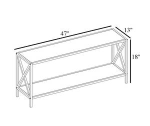 TV Möbel,TV Lowboard,TV Schrank X FRAME Schwarz - Holzwerkstoff - Metall - 2 x 46 x 120 cm