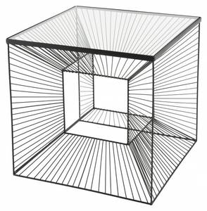 Table d'appoint carrée Noir - Métal - 45 x 45 x 45 cm