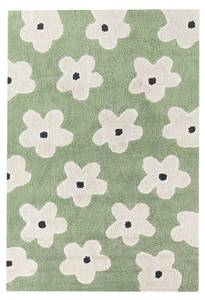 Tapis enfant MOKHVA Vert - Blanc - Fibres naturelles - 140 x 200 cm