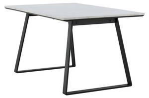 Table à manger ESTELLE DT90 Noir - Pierre - 90 x 75 x 140 cm