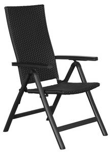 Gartenmöbel-Set Fuccy Schwarz - Rattan - 205 x 75 x 90 cm