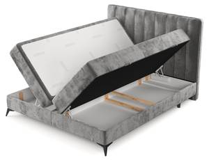 Boxspringbett Aggaz Grau - Breite: 180 cm