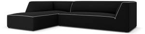 Ecksofa RUBY 4 Sitzplätze Schwarz