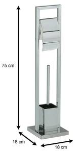 WC Garnitur TOMA Silber - Metall - 18 x 75 x 18 cm