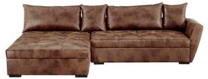 Schlafsofa ROMANE Braun - Textil - 168 x 85 x 274 cm