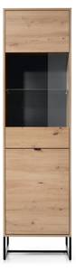 Vitrinenschrank AMBER SC53 1D Beige - Holzwerkstoff - Kunststoff - 53 x 197 x 39 cm