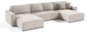 Ecksofa Eckcouch Bento U Form Couch Cremeweiß