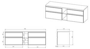 Waschbeckenunterschrank MAGDALENA Weiß