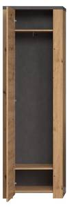 Kleiderschrank Follow Braun - Holz teilmassiv - 35 x 199 x 62 cm