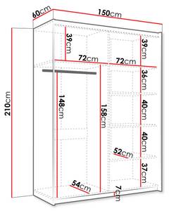 Schiebetürenschrank Atalio Breite: 150 cm