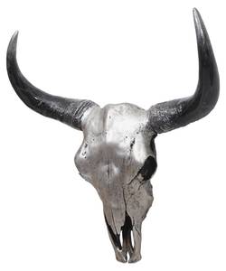 Crâne déco 45cm T454 taureau Gris - Pierre artificielle - Pierre - 42 x 45 x 15 cm