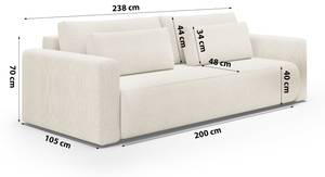 Schlafsofa Achim Beige